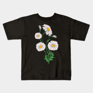 Daisies Chamomile & Marguerites Bouquet Retro Daisy Flower Kids T-Shirt